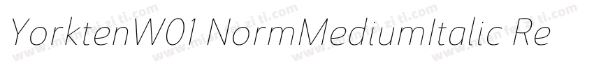 YorktenW01 NormMediumItalic Regular字体转换